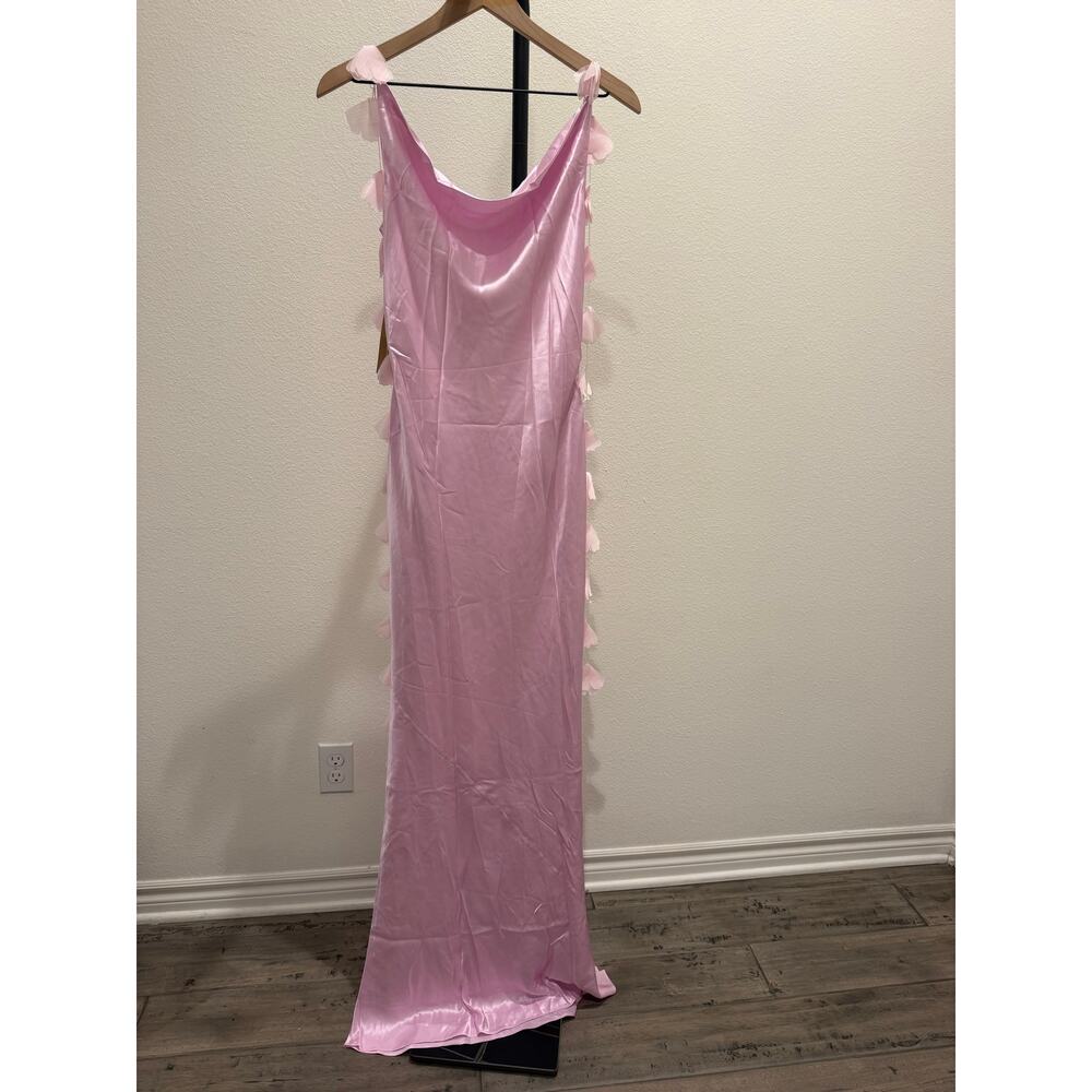 New few moda O.P.T Ingrid light pink silk blend dress $347 sz M - Picture 5 of 9